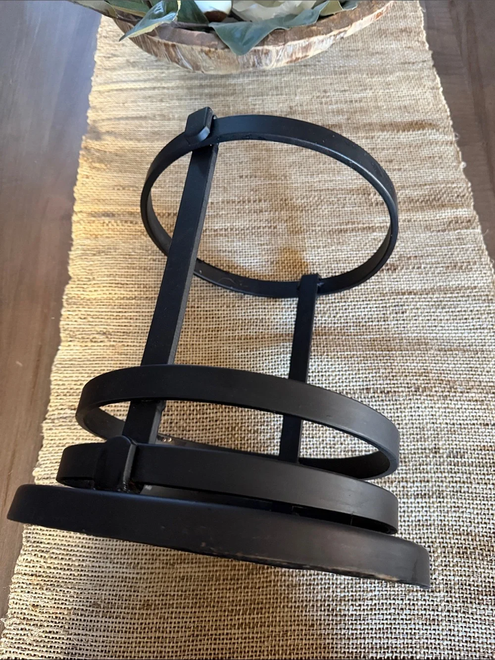 Pottery barn Black Metal Candle/Decor Holder - NO GLASS